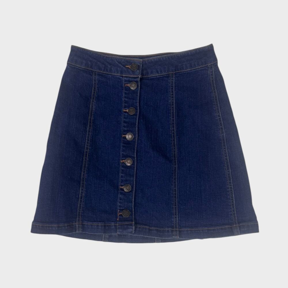 Mudd Size 3 Blue Denim Button Front Skirt